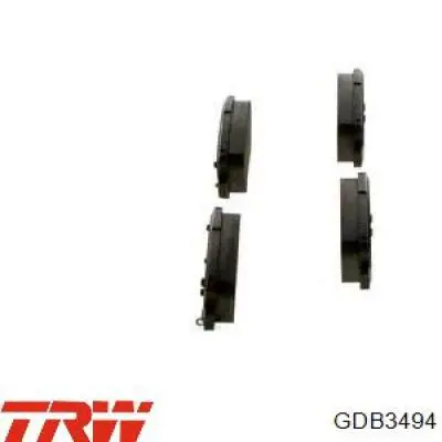 Купити GDB3494 TRW Задні колодки