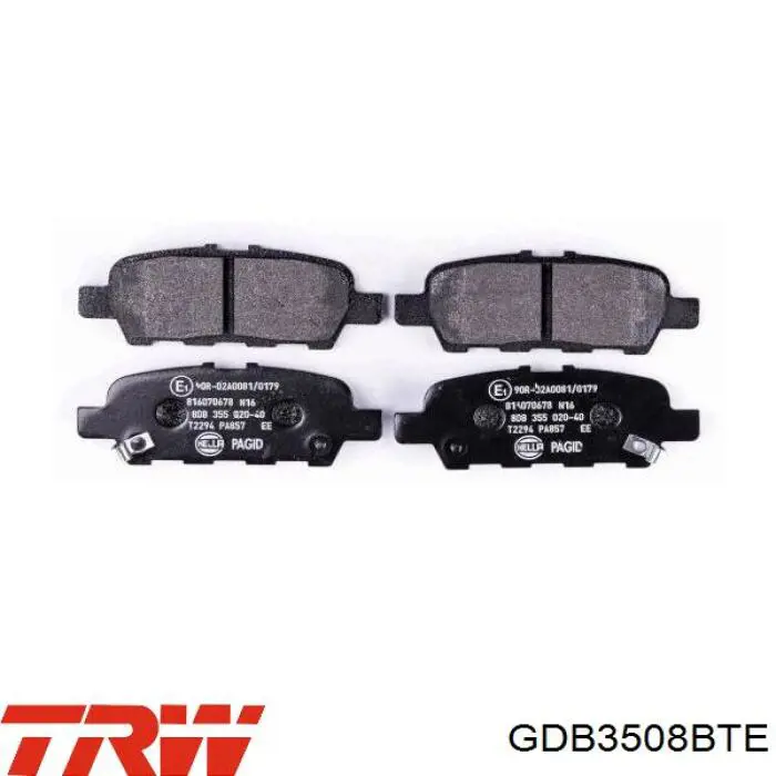 Купити GDB3508BTE TRW Колодки гальмівні передні, дискові