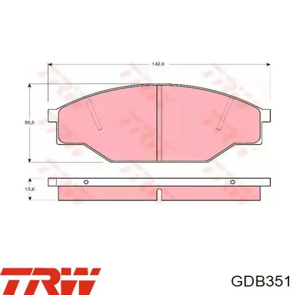 Гальмівні колодки TRW GDB351 ціна, від 13.94 USD