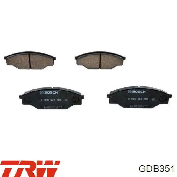 GDB351 TRW Передні гальмівні колодки