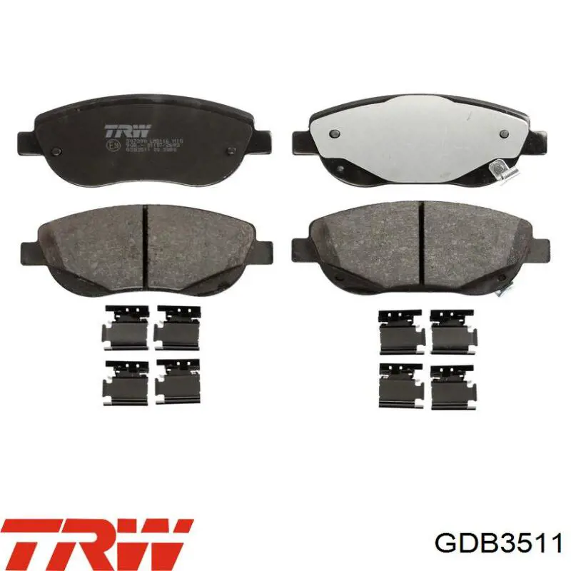GDB3511 TRW колодки гальмівні передні, дискові