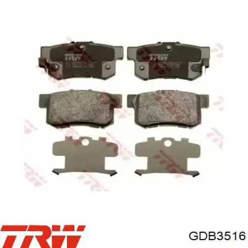 GDB3516 TRW Колодки гальмівні задні, дискові
