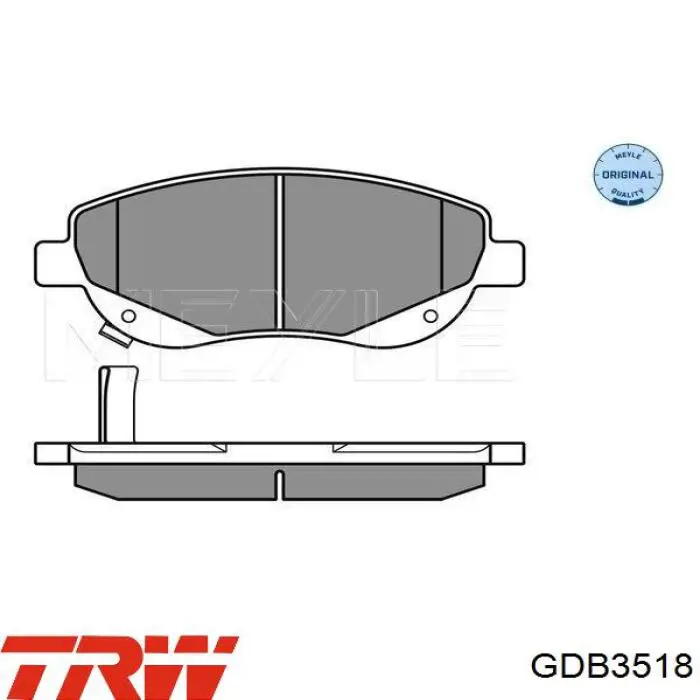 Купити GDB3518 TRW Колодки гальмівні передні, дискові