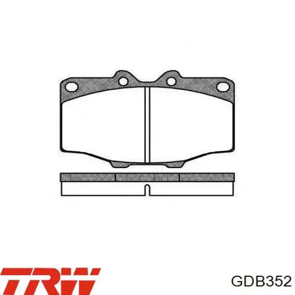 Колодки гальмівні передні, дискові GDB352 TRW