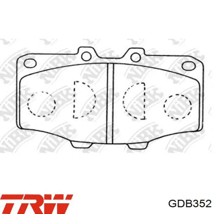 Гальмівні колодки TRW GDB352 ціна, від 14.01 USD