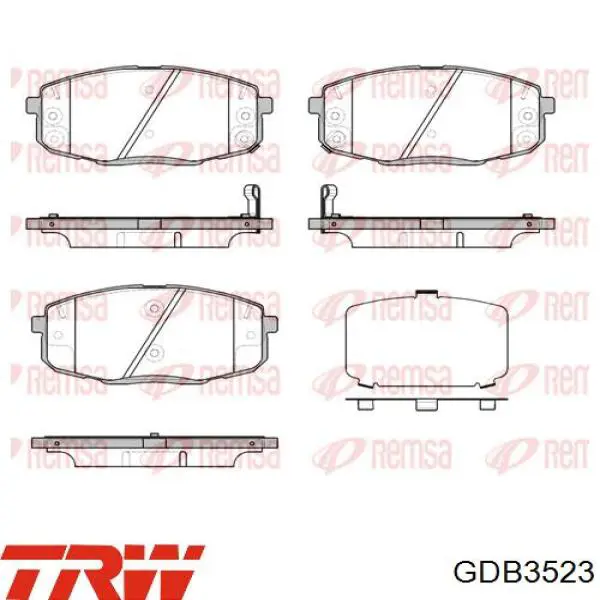 Купити GDB3523 TRW Колодки гальмівні передні, дискові