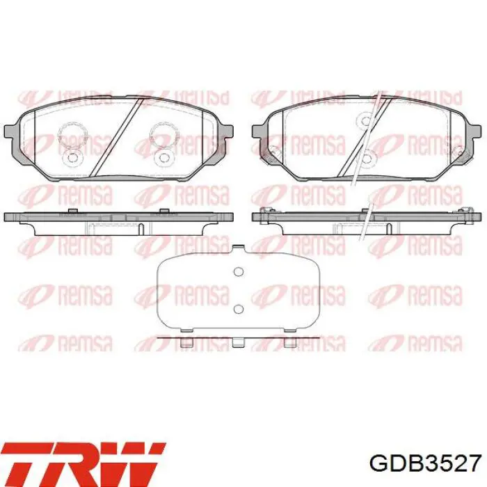 Купити GDB3527 TRW Колодки гальмівні передні, дискові