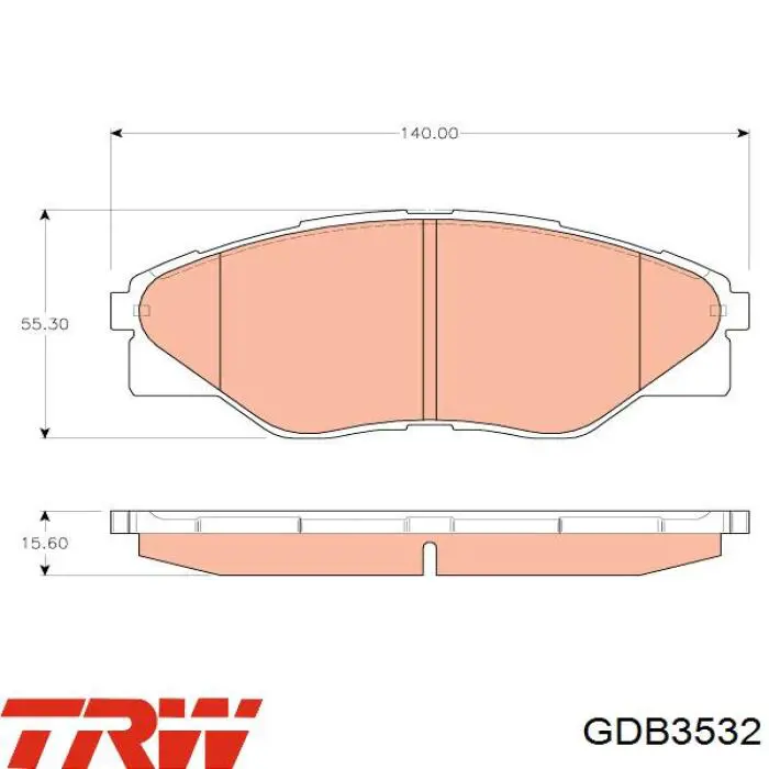 Купити GDB7773 TRW Колодки гальмівні передні, дискові