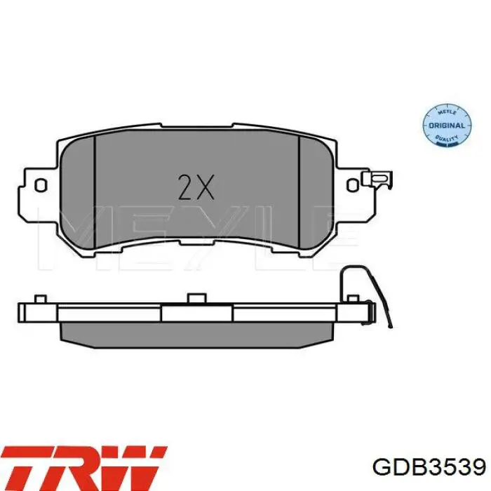 Задні гальмівні колодки TRW GDB3539 ціна, від 29.89 USD