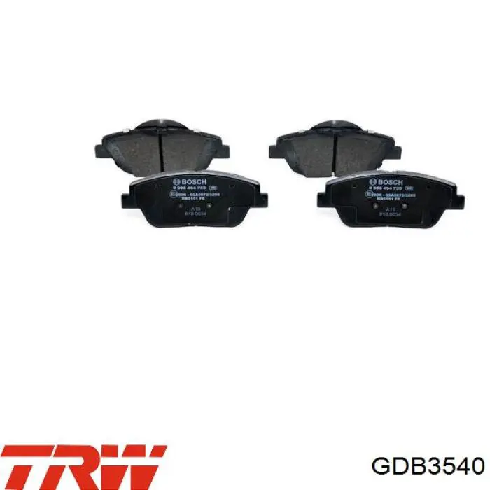 Купити GDB3540 TRW Колодки гальмівні передні, дискові