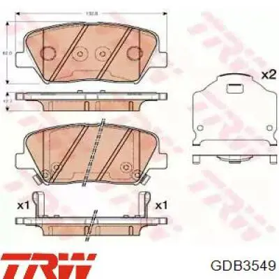 Передні тормозні колодки GDB3549 TRW