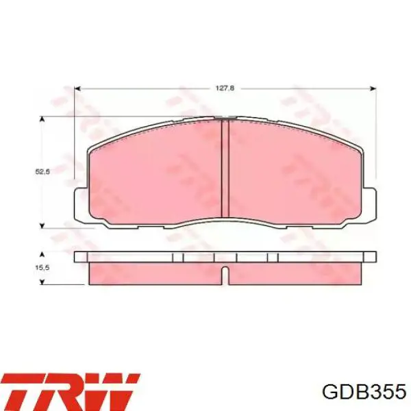Купити GDB355 TRW Колодки гальмівні передні, дискові