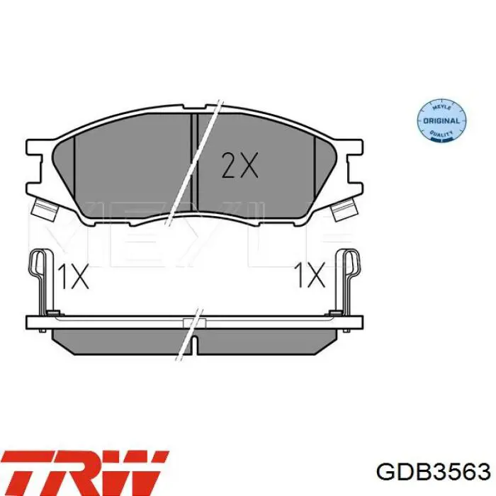 Гальмівні колодки TRW GDB3563 ціна, від 20.29 USD