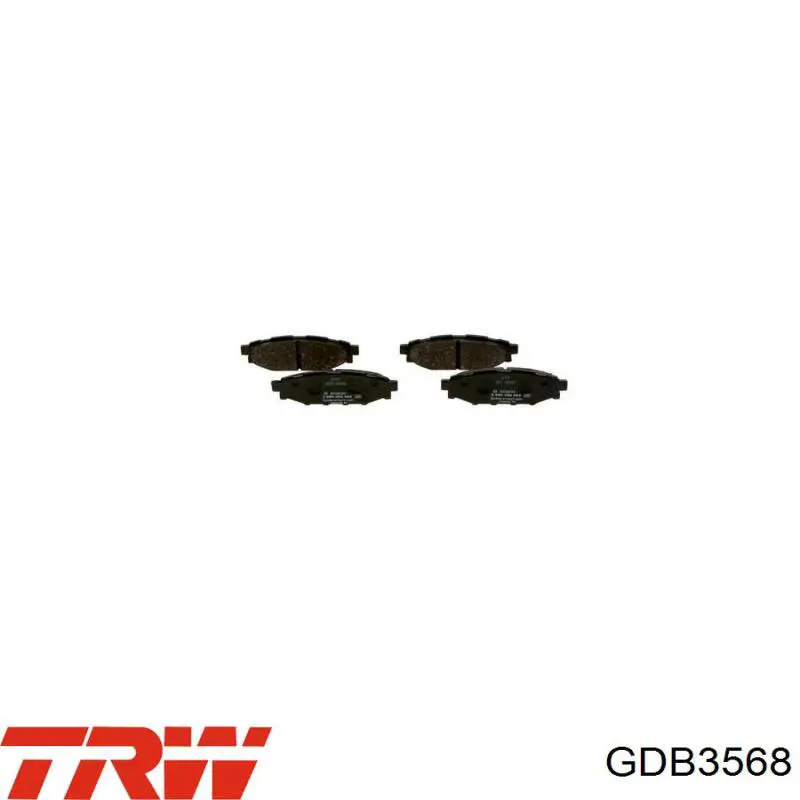 GDB3568 TRW колодки гальмові задні, дискові