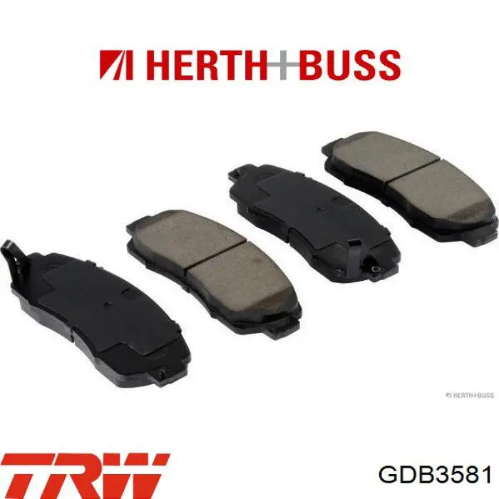 Передні тормозні колодки GDB3581 TRW