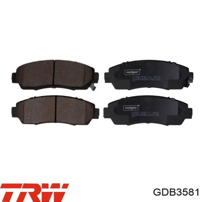 GDB3581 TRW Передні гальмівні колодки