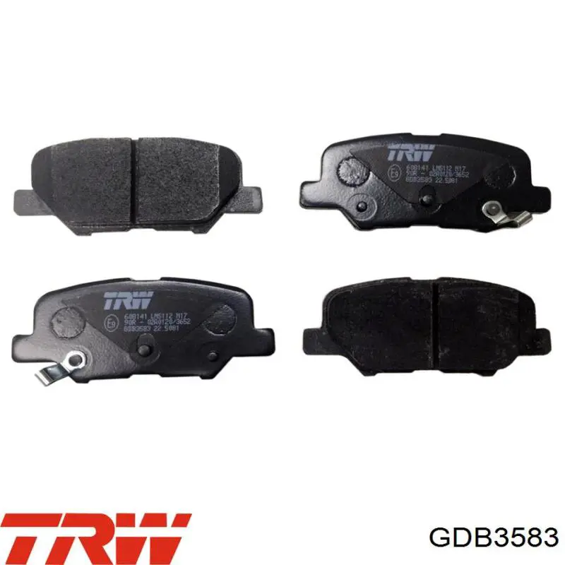 Купити GDB3583 TRW Задні колодки