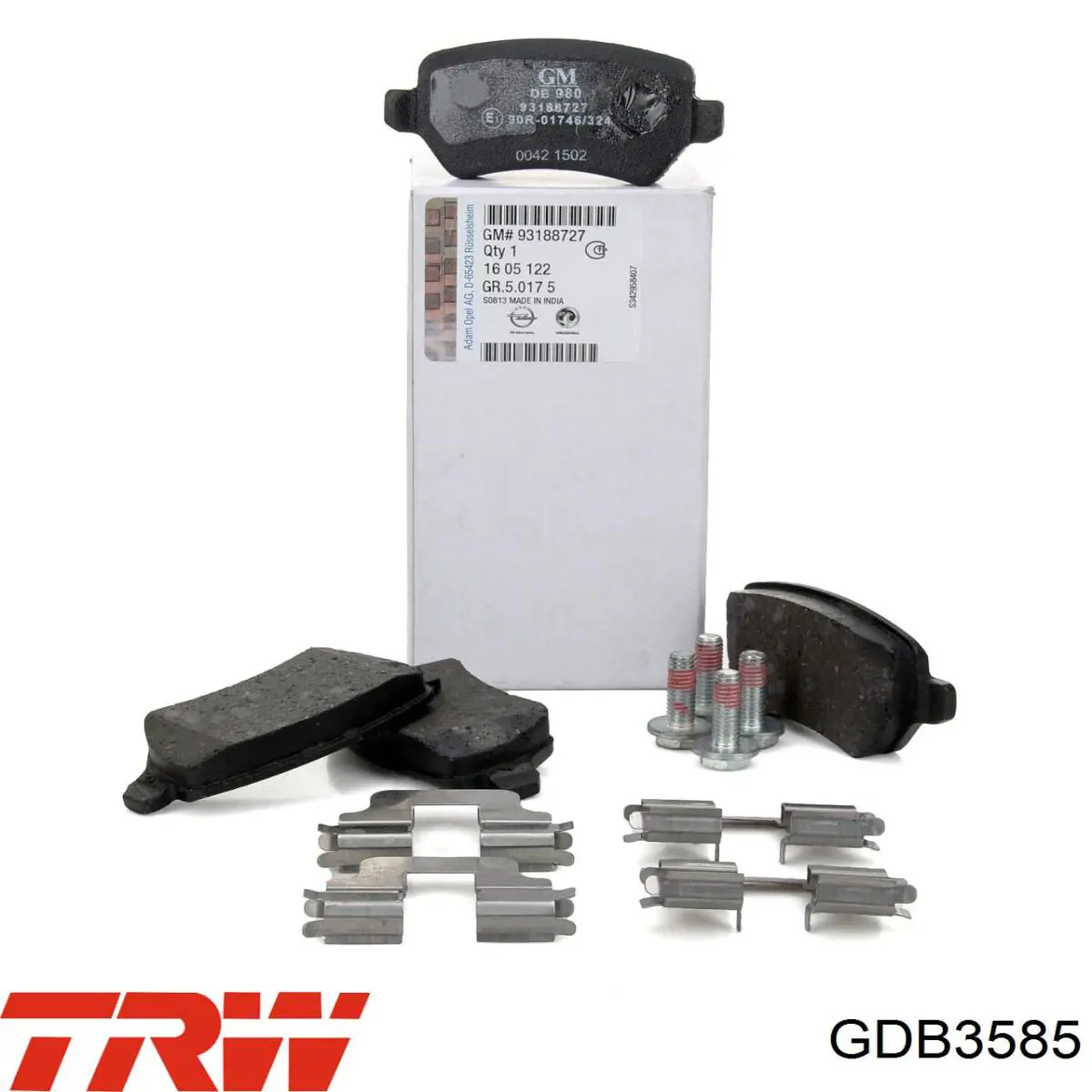Задні гальмівні колодки GDB3585 TRW