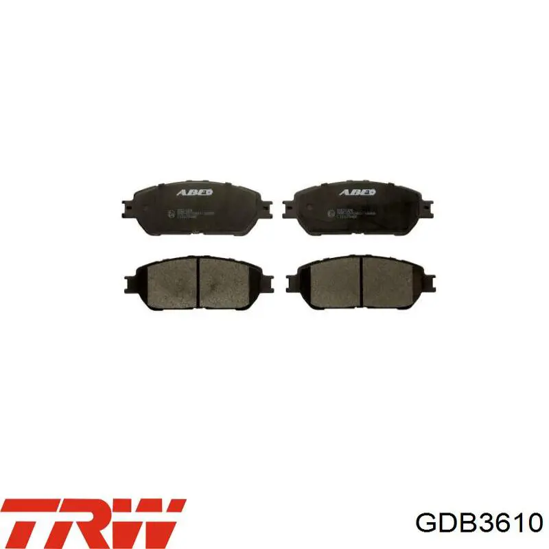 Купити GDB3610 TRW Колодки гальмівні передні, дискові