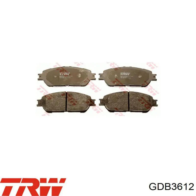 GDB3612 TRW колодки гальмівні передні, дискові