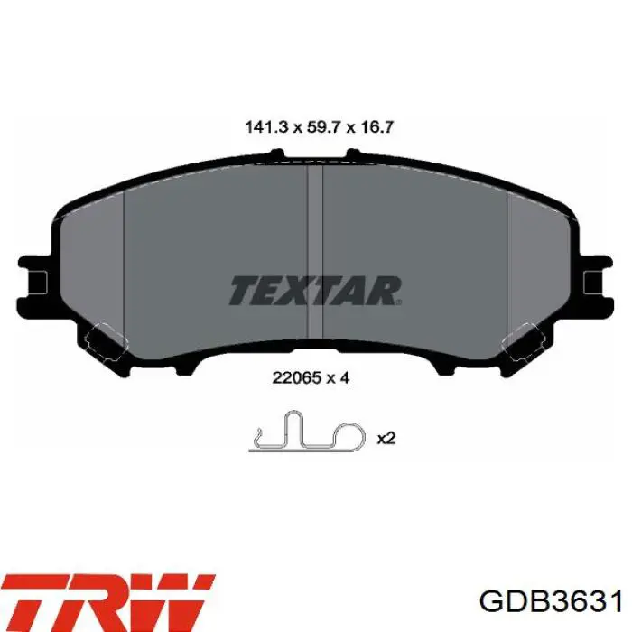 Гальмівні колодки TRW GDB3631 ціна, від 34.21 USD