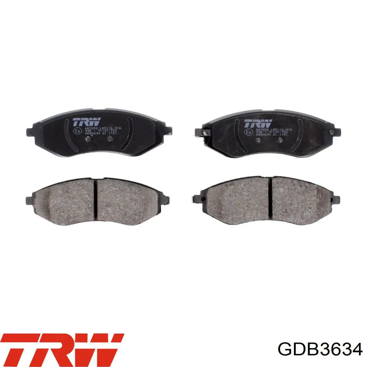 GDB3634 TRW колодки гальмівні передні, дискові
