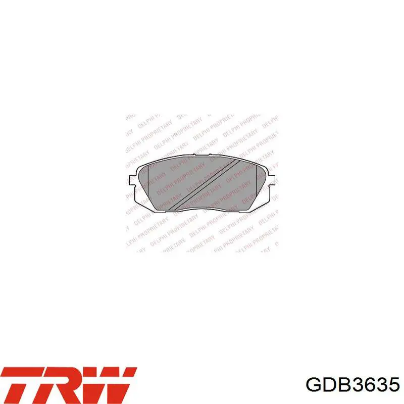 Купити GDB3635 TRW Колодки гальмівні передні, дискові