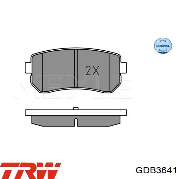 Купити GDB3641 TRW Задні колодки