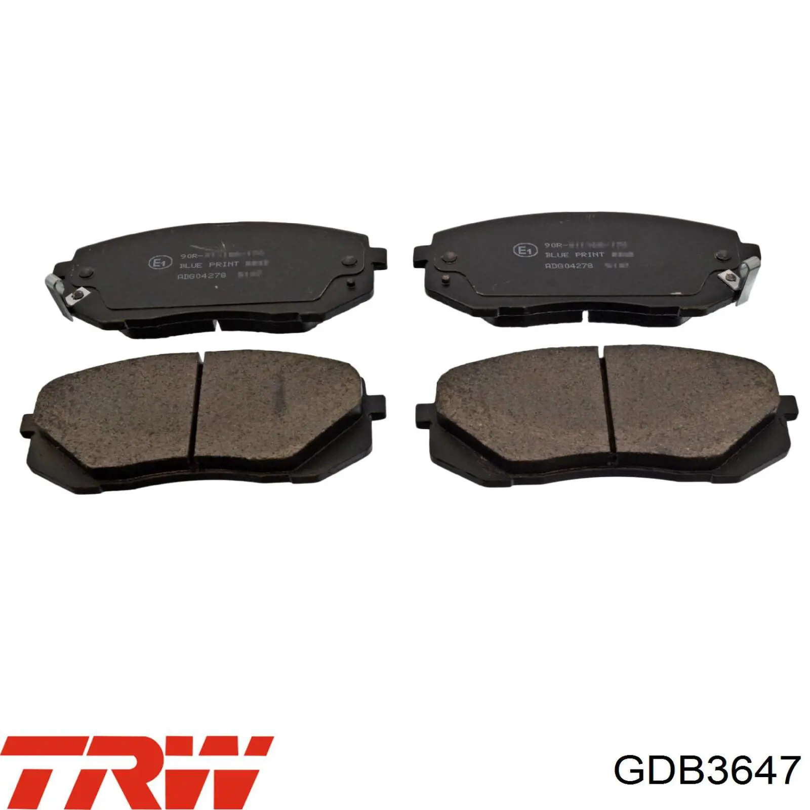 Передні тормозні колодки GDB3647 TRW