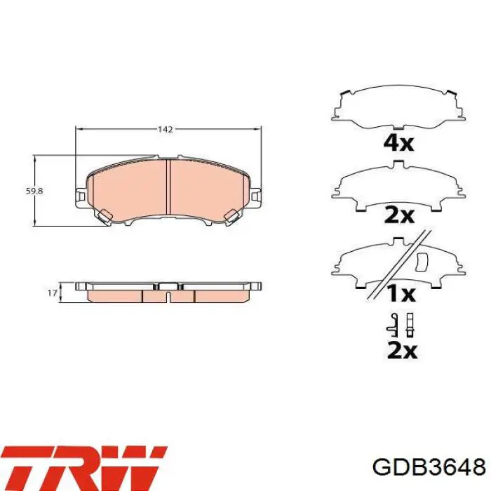 Тормозні колодки TRW GDB3648