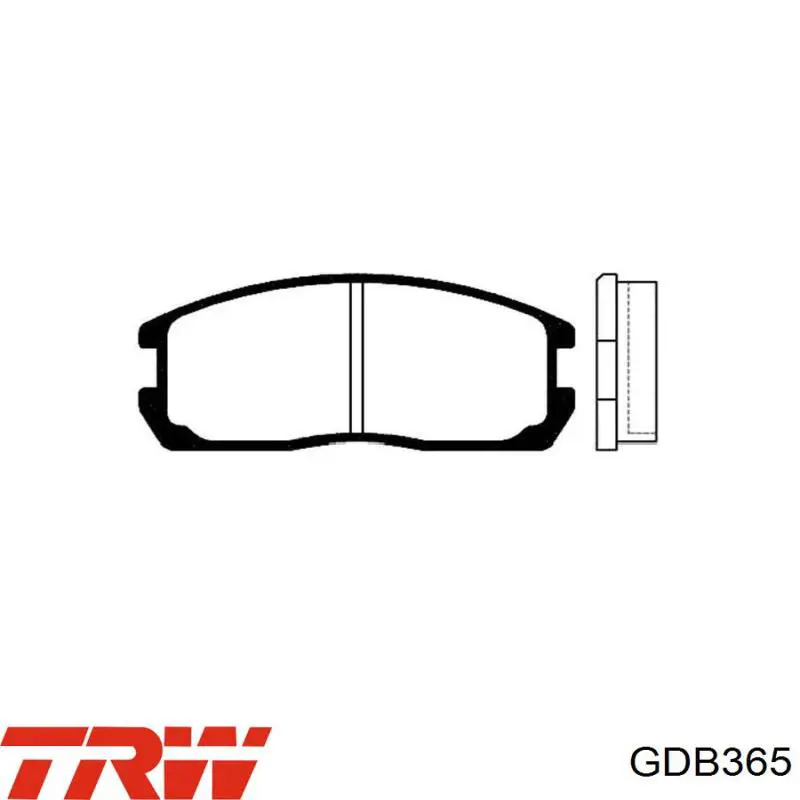 GDB365 TRW колодки гальмівні передні, дискові