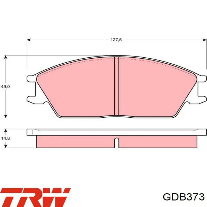 Колодки гальмівні передні, дискові GDB373 TRW