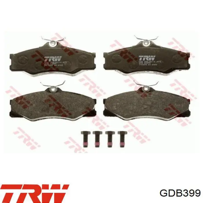 Гальмівні колодки TRW GDB399 ціна, від 19.97 USD