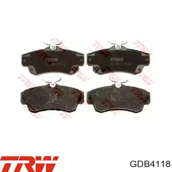 GDB4118 TRW колодки гальмівні передні, дискові