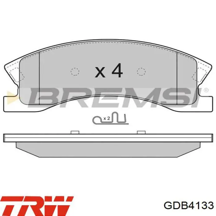 Тормозні колодки TRW GDB4133