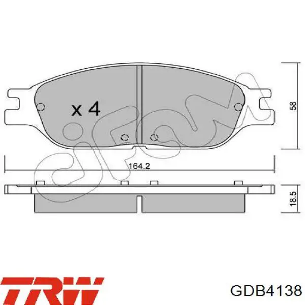 Передні тормозні колодки PGD803M Raybestos