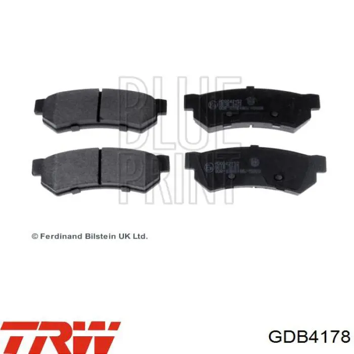 Задні гальмівні колодки TRW GDB4178 ціна, від 17.31 USD