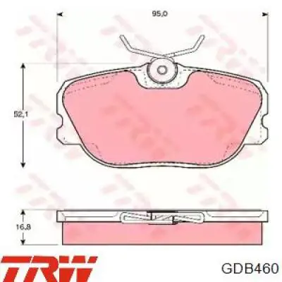 Гальмівні колодки TRW GDB460 ціна, від 13.12 USD