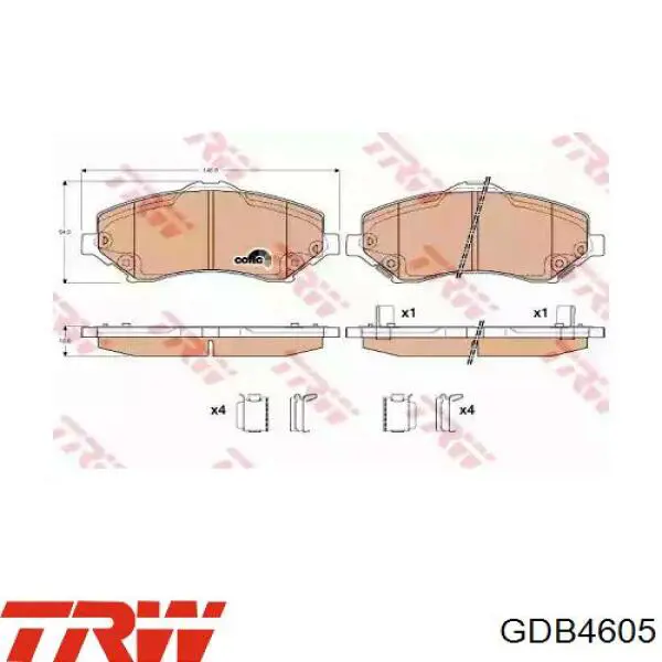 Тормозні колодки TRW GDB4605