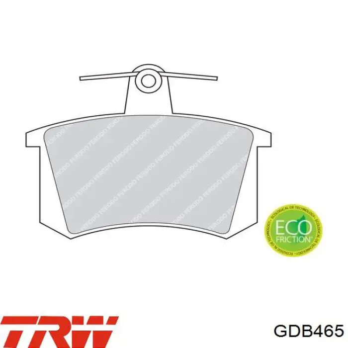 Задні гальмівні колодки GDB465 TRW
