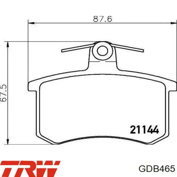 Задні гальмівні колодки TRW GDB465 ціна, від 11.22 USD