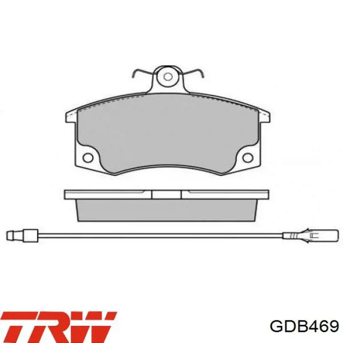 Купити GDB469 TRW Колодки гальмівні передні, дискові