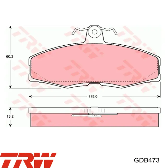 Тормозні колодки TRW GDB473