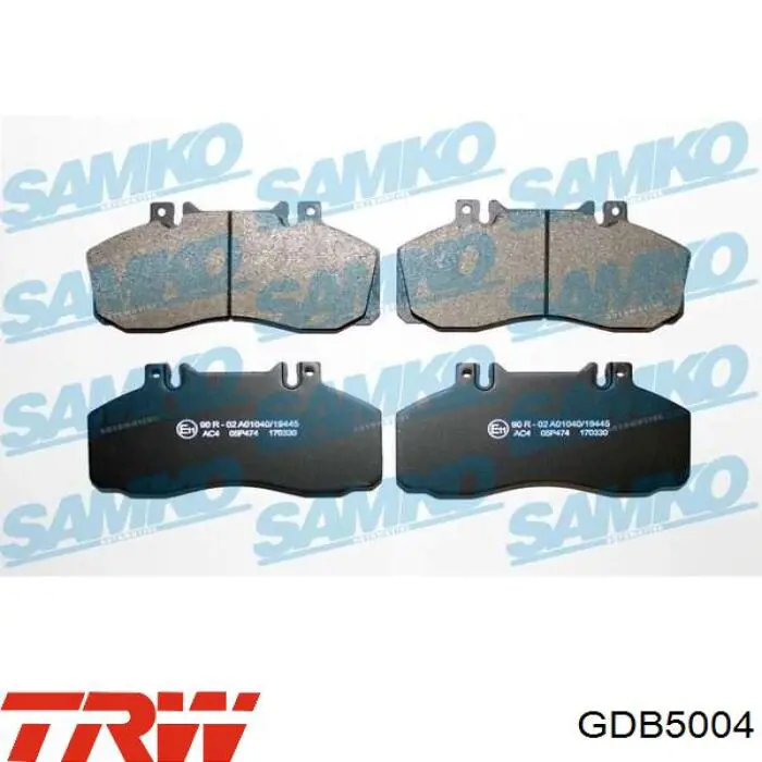 GDB5004 TRW Передні гальмівні колодки