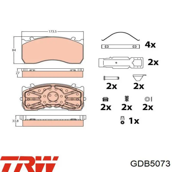Тормозні колодки TRW GDB5073