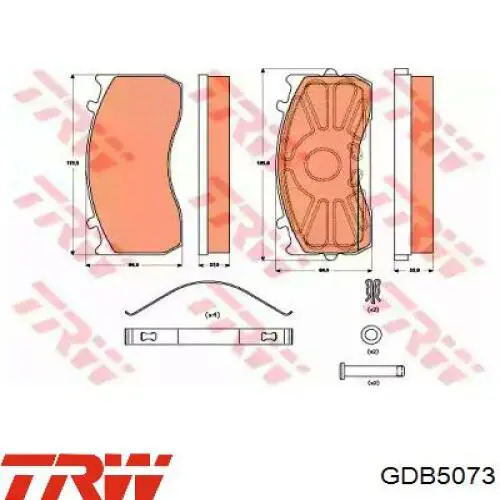 Гальмівні колодки TRW GDB5073 ціна, від 68.41 USD