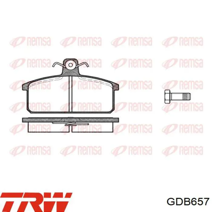Гальмівні колодки TRW GDB657 ціна, від 12.22 USD