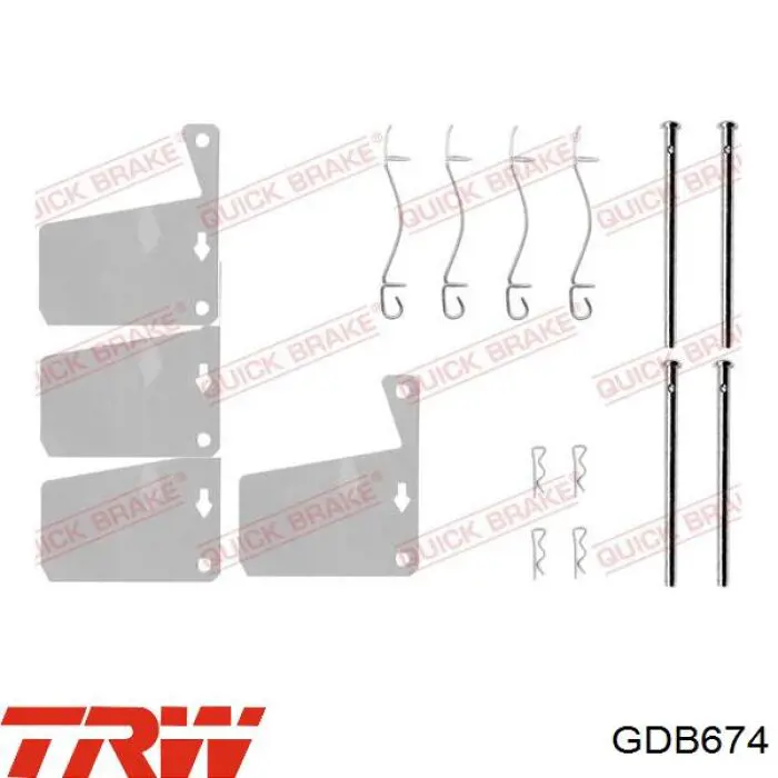 Гальмівні колодки TRW GDB674 ціна, від 24.23 USD