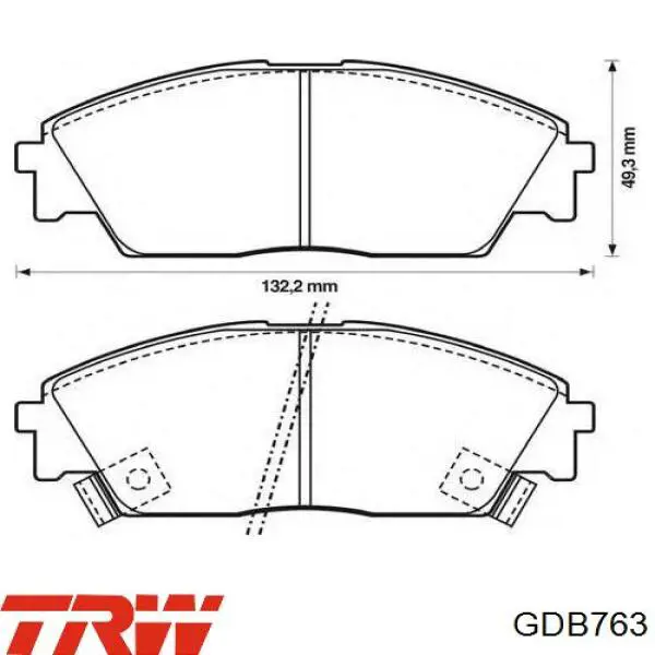 GDB763 Lucas Передні гальмівні колодки