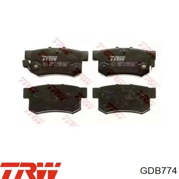 GDB774 TRW Колодки гальмівні задні, дискові